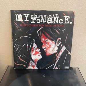 my chemical romance mcr three cheers for sweet revenge red splatter vinyl
